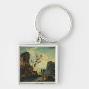 Ein Fluss mit Fischern von Joseph Vernet Schlüsselanhänger