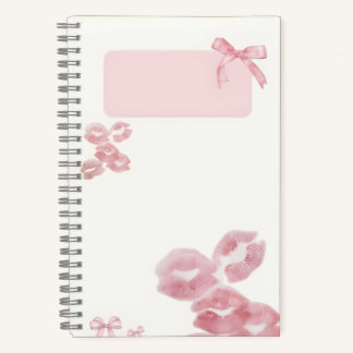 Ein Flüstern in Rosa: Lippendrucke und Bogen Notizbuch