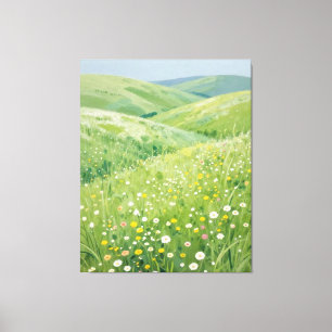 Ein flüsternder Chor von Wildblumen über die Veri Leinwanddruck