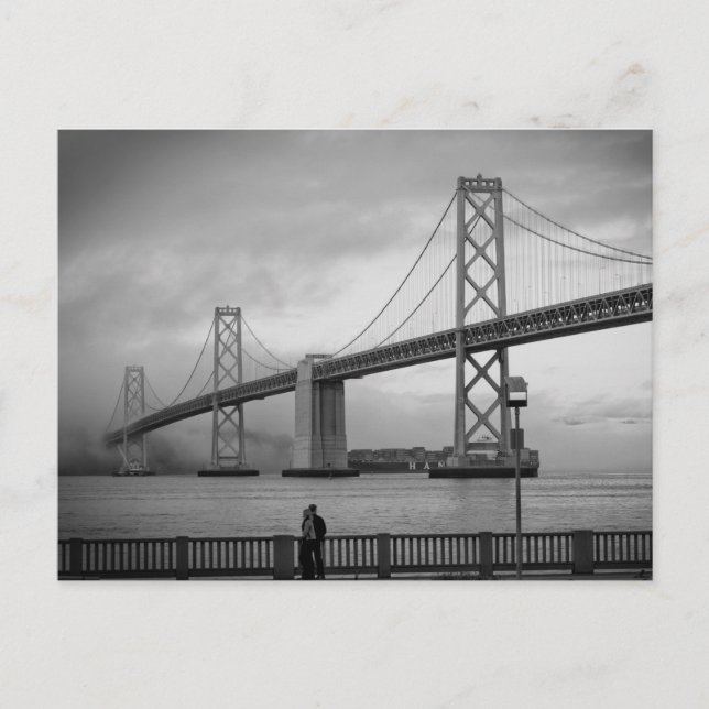 Ein Foggy Day an der Bucht Postkarte (Vorderseite)