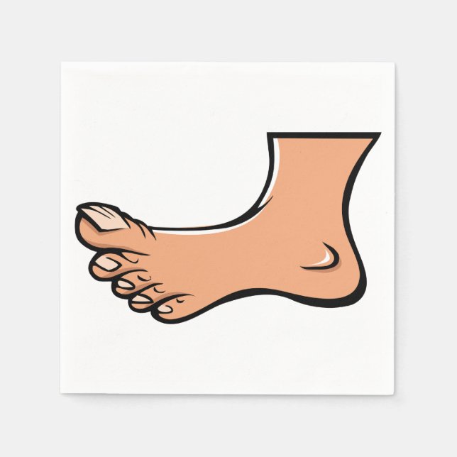 Ein Foot Paper Napkins Serviette (Vorderseite)