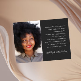 Ein Foto Abschluss Danke, Charcoal Gray Postkarte