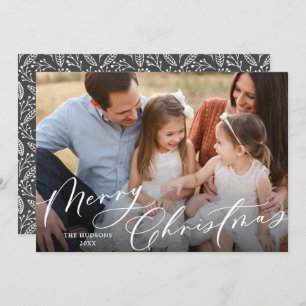 Ein Foto Elegant White Script Frohe Weihnachten