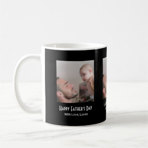 Ein Foto Frohen Vatertag Schwarz Weiß Kaffeetasse