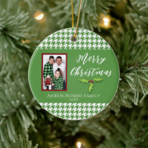 Ein Foto Holiday Green und White Hahnentrittmuster