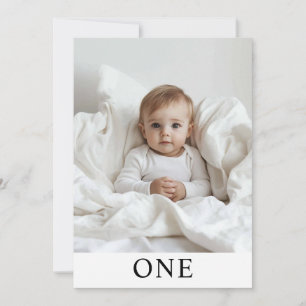 Ein Foto   Mein erstes Jahr   Personalisiert Einladung