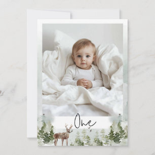 Ein Foto   Mein erstes Jahr   Personalisiert Einladung