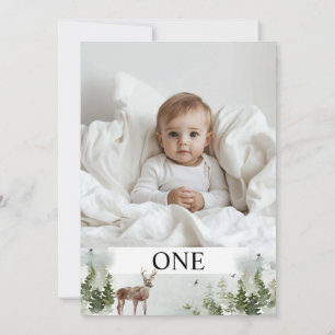 Ein Foto   Mein erstes Jahr   Personalisiert Einladung