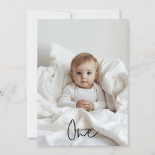 Ein Foto   Mein erstes Jahr   Personalisiert Einladung