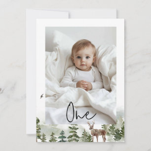 Ein Foto   Mein erstes Jahr   Personalisiert Einladung