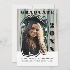 Ein Foto mit beigefarbenen Streifen Abschluss Ankündigung