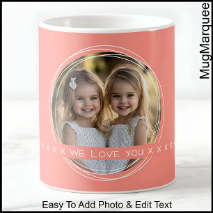 Ein Foto mit benutzerdefinierter Text-/Nachrichten Kaffeetasse