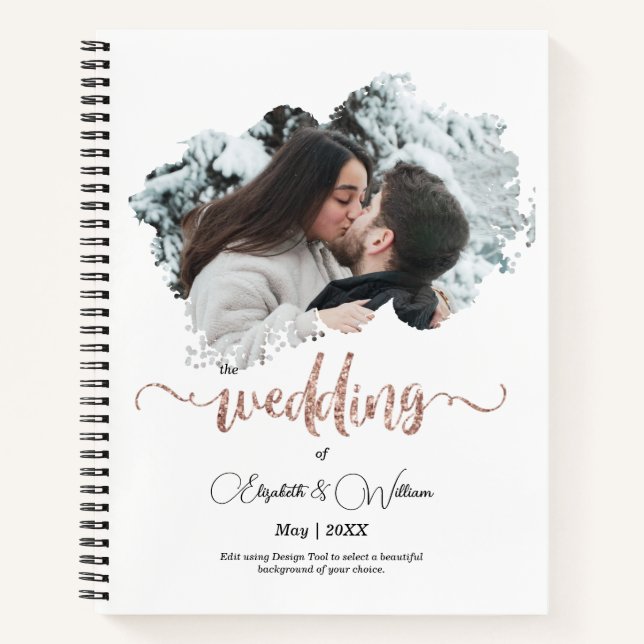 Ein Foto Overlay Frame Liebe Couple Wedding Planne Notizbuch (Vorderseite)