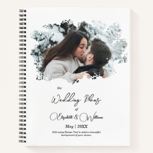 Ein Foto Overlay Frame Liebe Couple Wedding Plans Notizbuch