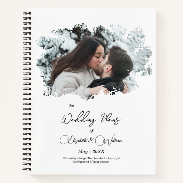 Ein Foto Overlay Frame Liebe Couple Wedding Plans Notizbuch (Vorderseite)