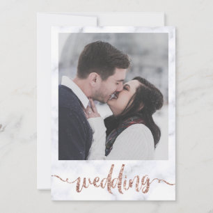 Ein Foto Rose Gold Glitzer Inspiration Hochzeit Einladung