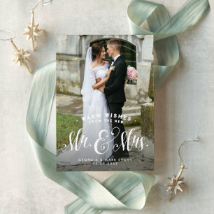 Ein Foto von Herrn und Frau Christmas Feiertagskarte