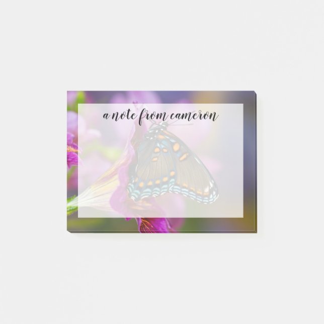 Ein Frack Butterfly Post-it Klebezettel (Vorderseite)