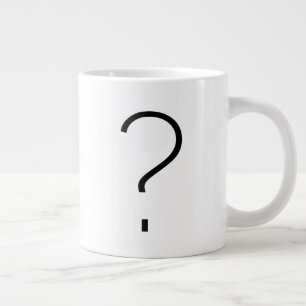 Ein Fragezeichen Jumbo-Tasse