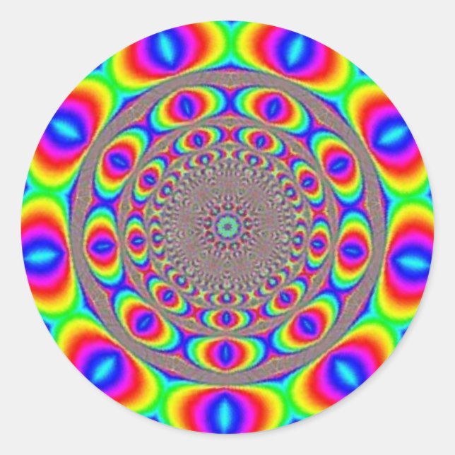 Ein Fraktal für optische Leckerei Runder Aufkleber (Vorderseite)