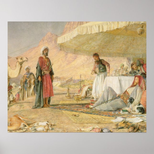 Ein Frank-Campingplatz in der Wüste des Berges Sin Poster (Vorne)