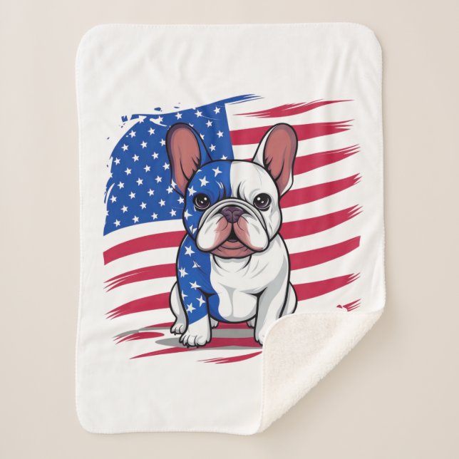 Ein französischer Bulldogge mit amerikanischer Fla Sherpadecke (Vorderseite)