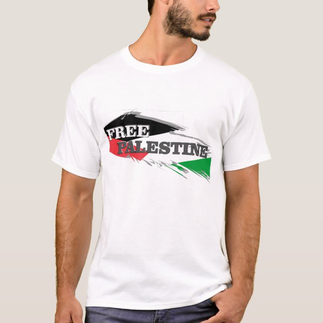 Ein freies Palästina steht mit Palästina T-Shirt (Vorderseite)