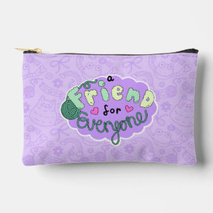 "Ein Freund für jeden" Lavendel-Logo Zubehörtasche