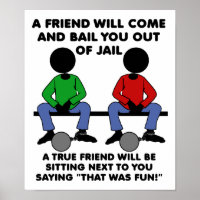 Ein Freund im Gefängnis Funny Poster