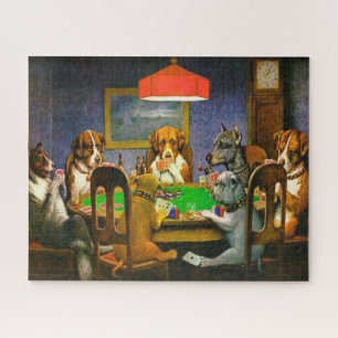 Ein Freund in der Not Hunde beim Pokern 1903 Puzzle