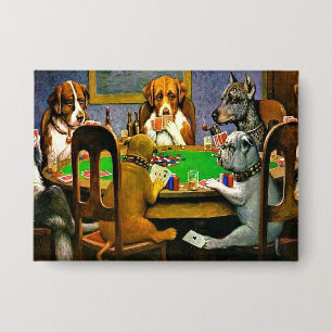 Ein Freund in der Not, Hunde spielen Poker, Button