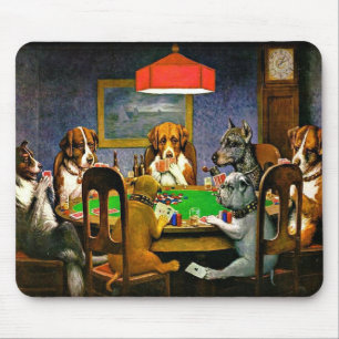 Ein Freund in der Not, Hunde spielen Poker, Mousepad