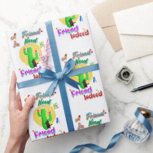 Ein Freund in der Not ist ein Freund in der Tat Geschenkpapier
