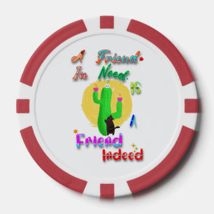 Ein Freund in der Not ist ein Freund in der Tat Pokerchips