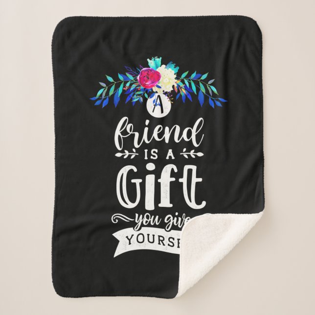 Ein Freund ist ein Geschenk Sherpadecke (Vorderseite)