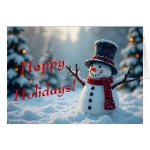 "Ein Freund ist ein Geschenk" Snowman-Urlaubskarte