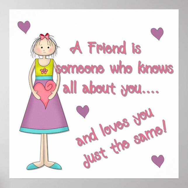 Ein Freund ist jemand, der druckt Poster (Vorne)