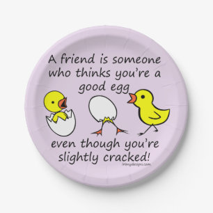 Ein Freund ist jemand lustiges BESTE FREUNDIN Pappteller