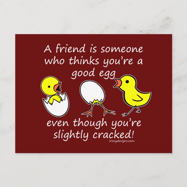Ein Freund ist jemand Postkarte (Vorderseite)