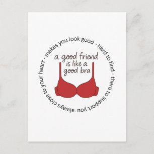 Ein Freund ist wie ein guter BH Postkarte