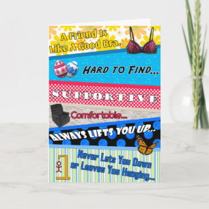 Ein Freund ist wie eine Bra-Grußkarte Karte