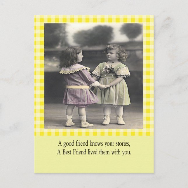 Ein Freund kennt Ihre Geschichten Postkarte (Vorderseite)
