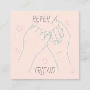 Ein Freund weiche pastellfarbene niedliche Hände I Empfehlungskarte