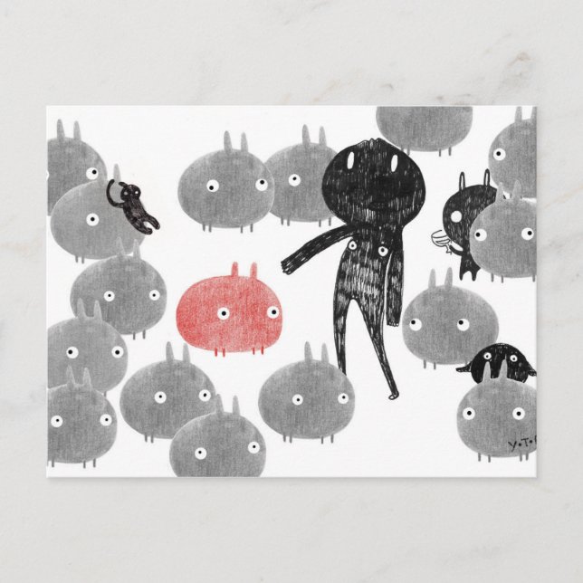 Ein freundlicher Besuch im Bunnyland 2014 Postkarte (Vorderseite)