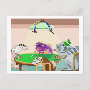 Ein freundliches Spiel mit Blackjack Postkarte