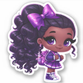 Ein freundliches Teammitglied - Lila Aufkleber