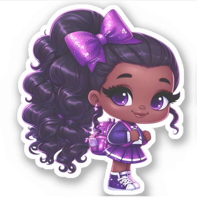 Ein freundliches Teammitglied - Lila Aufkleber (Vorderseite)