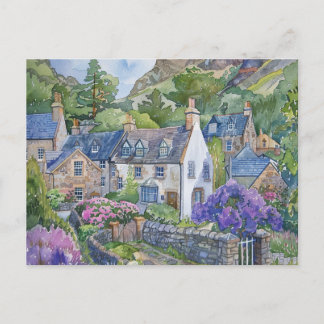 Ein friedliches schottisches Dorf Postkarte