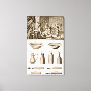 Ein Friseur und Friseur aus der Enzyklopädie Leinwanddruck