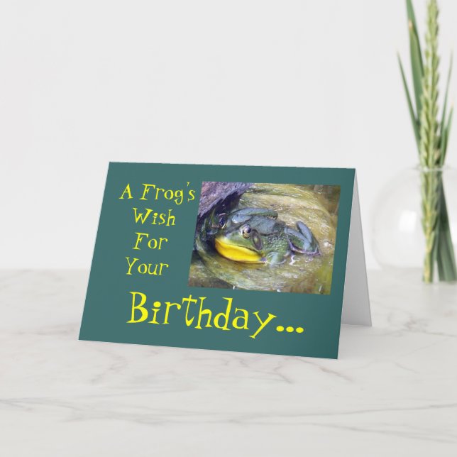Ein Frog'sWishForYour Geburtstag… Karte (Vorderseite)